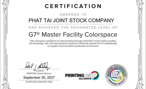TIÊU CHUẨN G7 (Master Facility Colorspace)